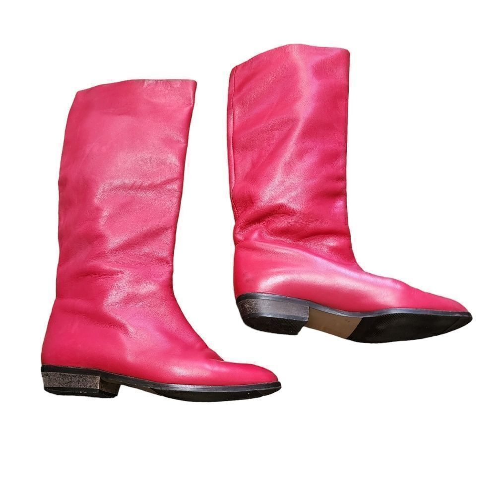 Charles David vintage Italian leather red boots 7